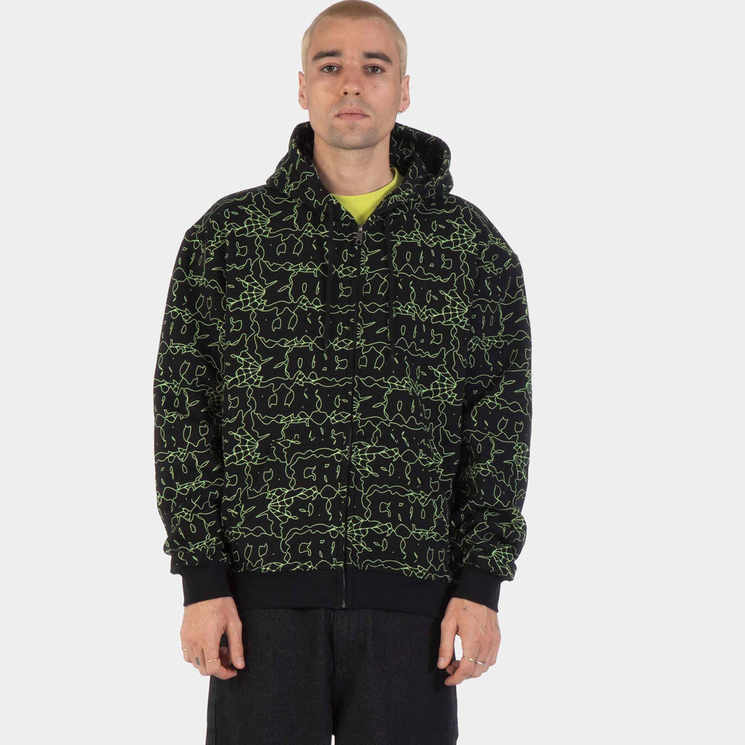 Punk Web Zip Hoodie