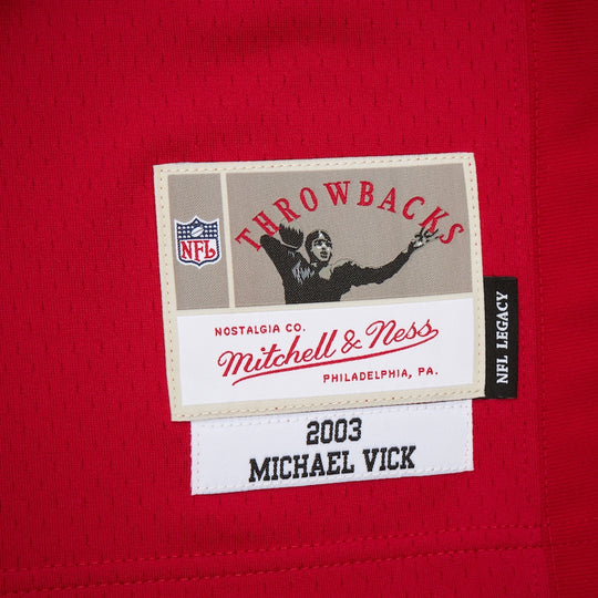 Men's Michael Vick Red Atlanta Falcons 2003 Legacy Jersey