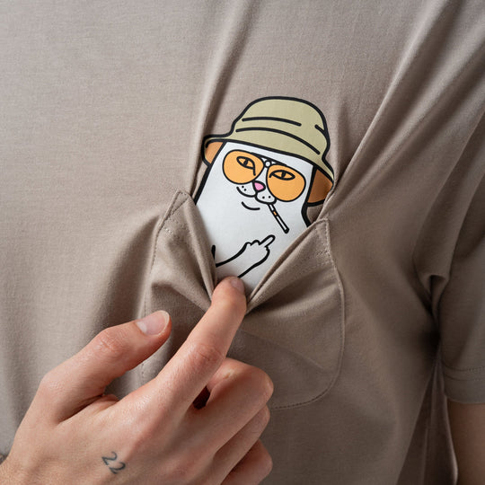 NERMAL S THOMPSON POCKET TEE (TAN)