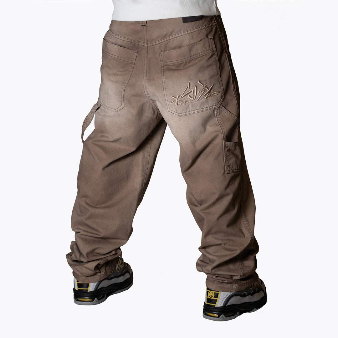 PANTALONI BAGGY UOMO THE BLUESKIN BULL FANGO CON RICAMO