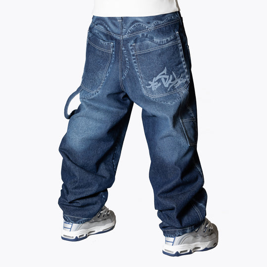 JEANS BAGGY UOMO THE BLUESKIN WARRIOR BLU ECO WASH LASER