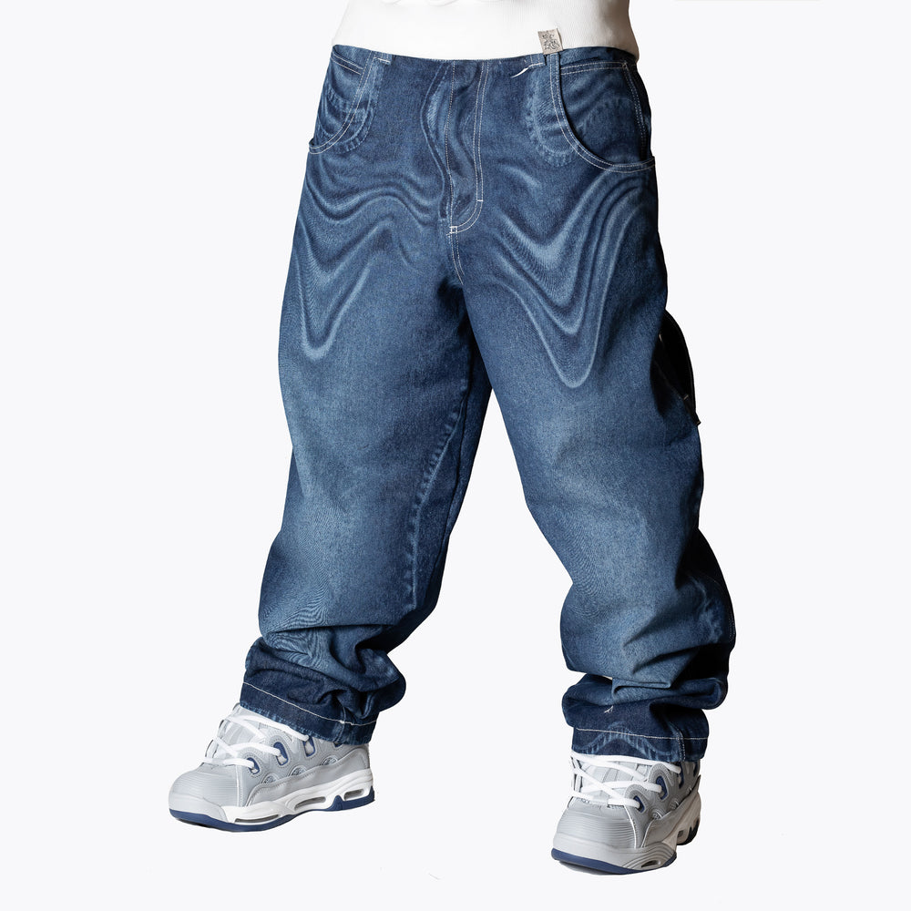 JEANS BAGGY UOMO THE BLUESKIN WARRIOR BLU ECO WASH LASER