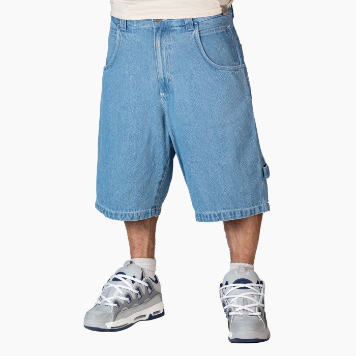 BERMUDA JEANS BAGGY BLUESKIN WARRIOR AZZURRO GRAFFITO FLUO HIP HOP