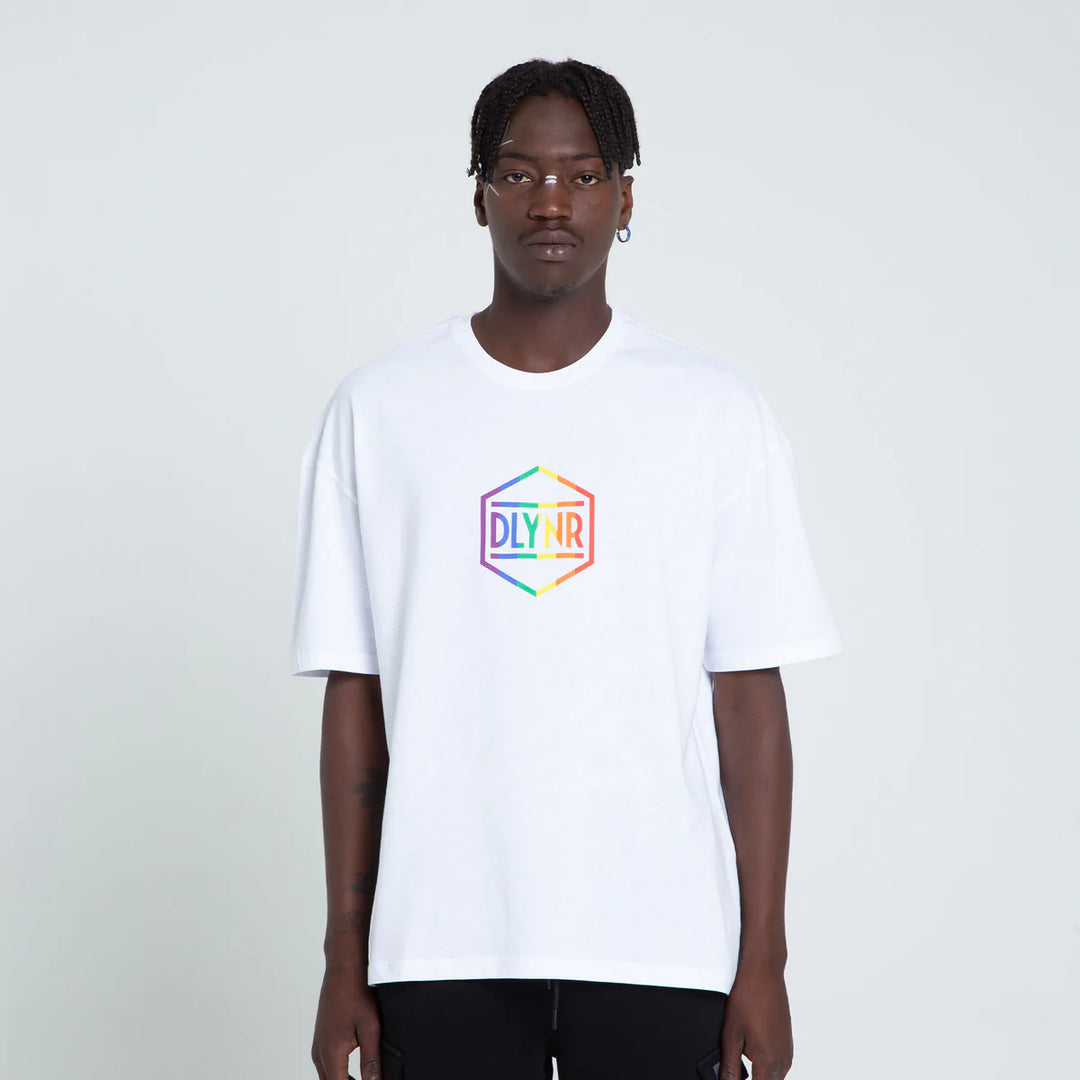 Rainbow DLYNR Logo Over Tee La Gabbia Street Shop