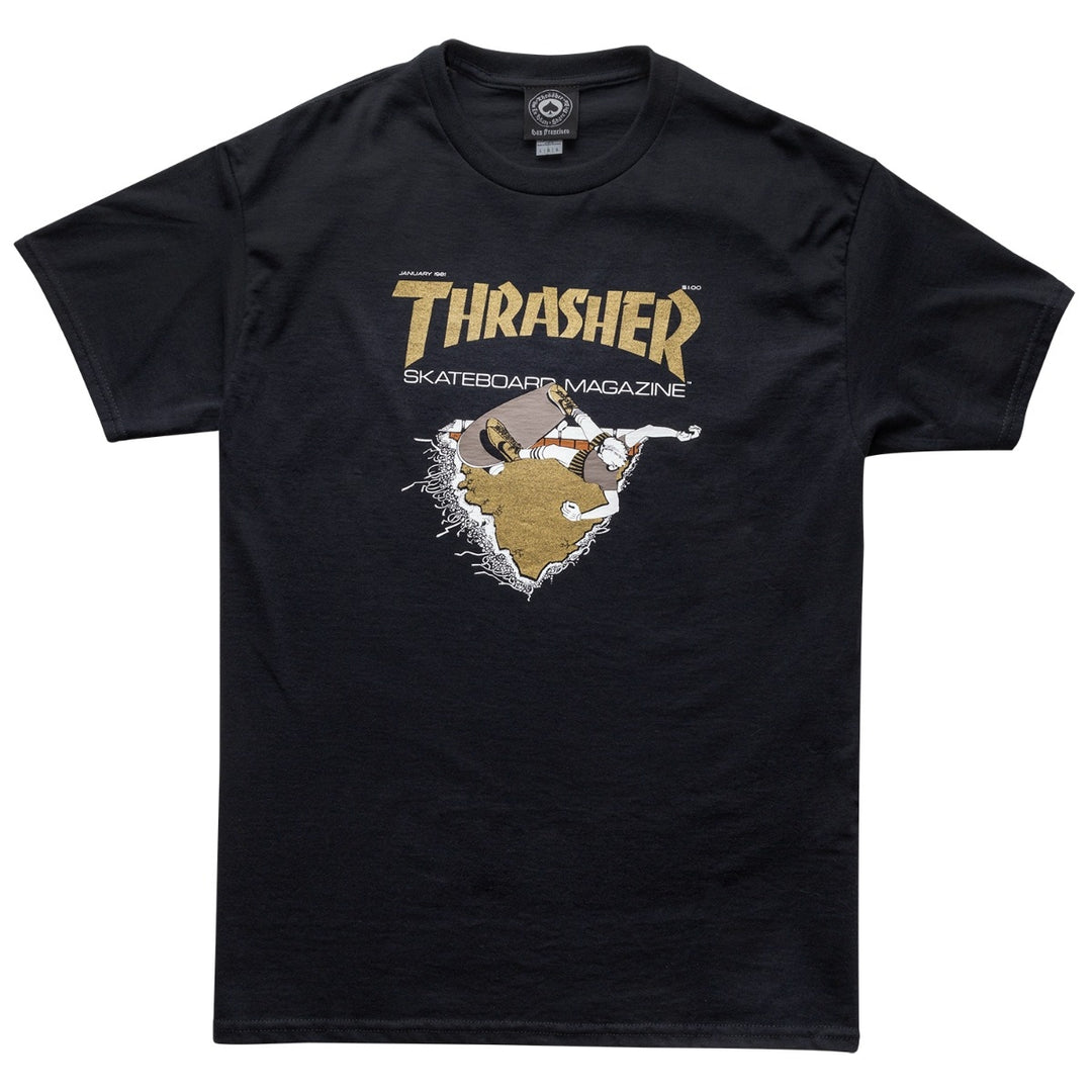 FIRST COVER T-SHIRT / BLACK &amp; GOLD