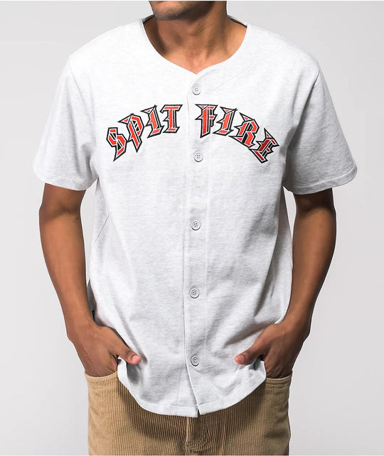 Spitfire Old And Light Gray Baseball Jersey 